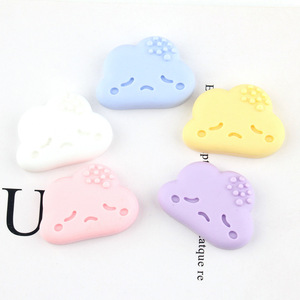 Best Sales Cute Cloud Resin Pendant Colorful DIY Phone Case Charms Key Chain Decoration Wholesale Resin Crafts