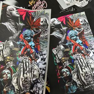 Transferencia DTF personalizada <span class=keywords><strong>de</strong></span> calidad Superior, diseño Png, Material PET, pegatina <span class=keywords><strong>de</strong></span> cara asustada para camisetas, transferencia <span class=keywords><strong>de</strong></span> calor <span class=keywords><strong>de</strong></span> Plastisol - Product Image 2