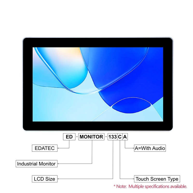 ED-<strong>MONITOR</strong> Series for RPI, <strong>Full</strong> <strong>HD</strong> Rugged Waterproof Industrial <strong>HD</strong> MI Touch <strong>Monitor</strong>, available in 13.3"/15.6"/18.5" sizes