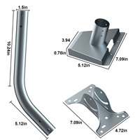 Support mural et de toit réglable Starlink Gen 3 V4 pour antenne standard avec options de poteaux multiples