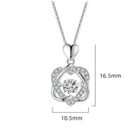 Collier étoile à six branches, pendentif dansant, cadeau de la Saint-Valentin, collier en argent sterling pour femmes