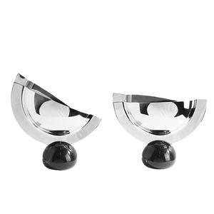 Ornement de plateau de fleurs en acier inoxydable géométrique moderne nordique pour chambres salons armoires à vin barres entrées pompe pulvérisateur - Product Image 1