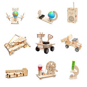 Bộ đồ chơi khoa học STEM mô hình xe <span class=keywords><strong>3D</strong></span> cắt laser, đồ chơi xe hơi điện mini bằng gỗ, đồ chơi học tập STEM, đồ chơi giáo dục tự làm - Product Image 6