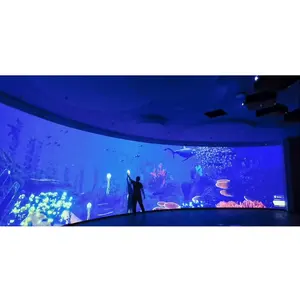 96*5 Meters Interactive Wall Projection Curved 3D Wall Laser Touch System Hall Exhibition Interactive Screen