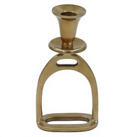 Porte-bougie d'équitation de luxe en laiton antique, inspiré de la mors de cheval, pour décoration de table, maison, bureau, hôtel