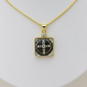 BD-D1144 Collar con Colgante Religioso Católico, Sagrado Jesús, Nuestra Señora del Monte Carmelo, Joyería Cristiana Doble, Regalo para Mujer - Product Image 3