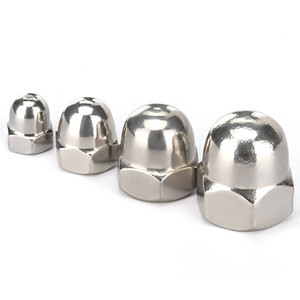 Tuercas hexagonales de acero al carbono niqueladas con precio de fábrica al por mayor, de M3 a varios tamaños métricos, tuercas de capuchón hexagonal personalizables - Product Image 5
