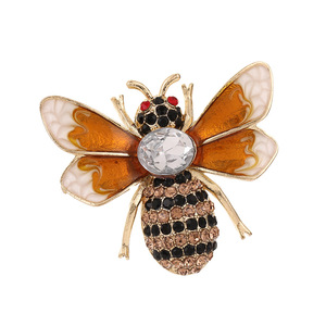 Broche de Abeja de Aleación de Zinc con Cristales, Pin de Insecto, Accesorio de Fiesta para Mujer, Joyería de Moda - Product Image 5