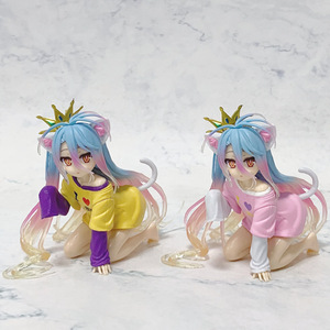 Figurines d'anime en PVC <span class=keywords><strong>Manga</strong></span> Shiro Life 3 styles Robe à manches et uniforme Couronne Oreilles de chat Figurine Décoration de bureau - Product Image 3