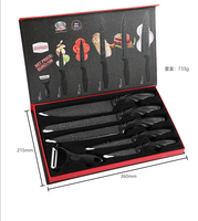Ensemble de couteaux de cuisine en acier inoxydable à lame dentelée pour gaucher, manches en plastique, six pièces, pour usage domestique