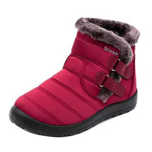 รองเท้าบูทลุยหิมะสำหรับผู้หญิง,2022ขายส่งฤดูหนาวรองเท้าหุ้มข้อรองเท้าผู้หญิงผูกโบว์หรูหราคันธนูขนปุยสั้นสำหรับ-Ugg