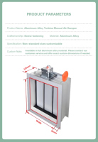 Vanne de régulation électrique pour systèmes de chauffage CVC, soufflet coupe-feu flexible multi-lames en acier galvanisé industriel certifié
