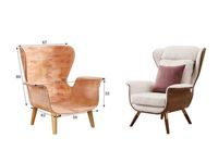 Fauteuil lounge en contreplaqué moulé de style moderne FC-9002 pour la maison, l'hôtel, le hall, le salon, la zone de réception