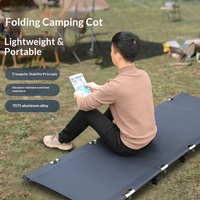 Lit de camping pliable portable moderne pour l'extérieur, en alliage d'aluminium et tissu Oxford, taille 190 cm, pour une personne, idéal pour la plage et les pauses déjeuner