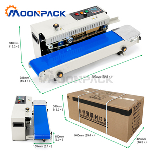 Moonpack เครื่องซีล FR-900-1แบบสายพานความร้อนอย่างต่อเนื่องอาหารพลาสติกกระดาษอลูมิเนียมข้าวเครื่องปิดผนึกอย่างต่อเนื่อง - Product Image 4