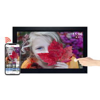 Pro bingkai foto Digital 15.6 inci, bingkai foto Digital WiFi besar, video berbagi foto melalui Frameo FHD IPS layar sentuh putar otomatis