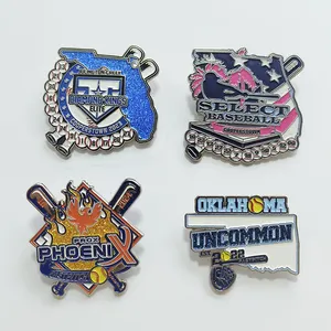 Promotional Metal Craft Trading Badge Pin Sport Club Baseball Logo Badges Brooch Pins Custom Baseball Pin