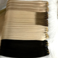 Trame de cheveux bruts de cuticule vierge de luxe Trame de trou entier injecté double face Ajouter du volume de cheveux Bande invisible populaire Trame de cheveux humains