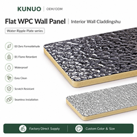Panel de Pared Decorativo con Superficie Ondulada de Carbón de Bambú, Tablero Decorativo Brillante para Baño, Gimnasio, Spa, Decoración de Paredes