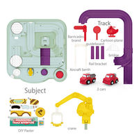 Circuit de Course Mécanique Manuel pour Camions d'Ingénierie – Jeu de Piste d'Aventure pour Enfants – Jeu de Logique pour Tout-Petits Garçons