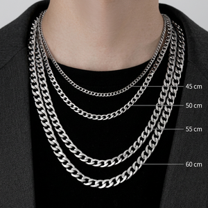 Collier chaîne cubaine en acier inoxydable 316L pour garçons, style Hip Hop - Product Image 4