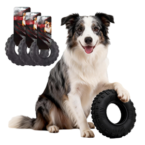 Juguete Ecológico para Perros con Orificio para Premios - Neumático de TPR Resistente para Combatir el Aburrimiento, Limpiar los Dientes y Alimentación Interactiva - Product Image 1