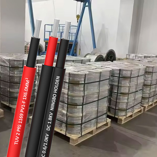 TUV 4mm 6mm 10mm Stranded Copper TC XLPE Insulated 1500V 1000V IP67 Rated PV Solar Wire Cable for Solar Energy Systems