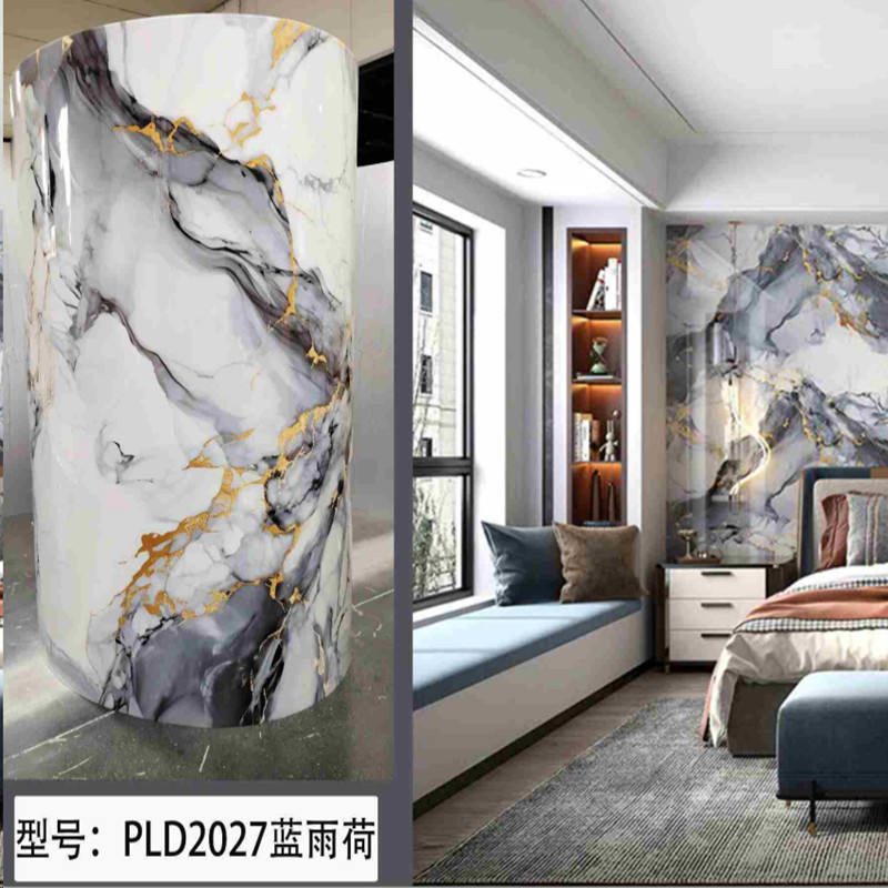 Autocollant de mur d'ardoise [lotus bleu de pluie] 1.2*2.8m /roll