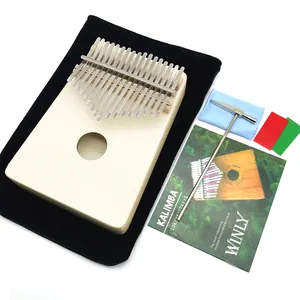 Piano de pulgar Kalimba de 17 teclas, Piano plano Mbira pintado, instrumento de música africano <span class=keywords><strong>Calimba</strong></span> - Product Image 1