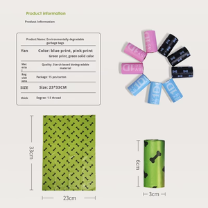 Sac à déjections canines écologique, léger, biodégradable, épaisseur standard, étanche, résistant aux déchirures, à ouverture plate, HDPE+EPI/D2W - Product Image 4