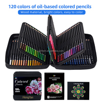 120 couleur ensemble de crayons à base d'huile en bois couleur plomb Art dessin stylo Kit de rangement papeterie ensemble outil