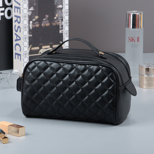 Pudcoco — sac à cosmétiques de voyage en cuir PU, pochette pour rangement de maquillage pour femmes - Product Image 5
