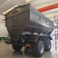 Chariot mobile haute productivité pour céréales, traîné par tracteur, pour fertilisation et transport de grains, avec pompe à engrenages, capacité 15-25m/min
