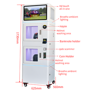 เครื่องจำหน่ายน้ำยาทำความสะอาดหมวกกันน็อคมอเตอร์ไซค์แบบสองช่องพร้อมน้ำยาขจัดฝ้าสำหรับมอเตอร์ไซค์และหมวกนิรภัย - Product Image 3