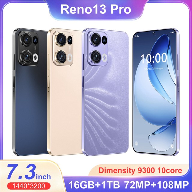 Reno 13Pro Business Smartphone 5G 16GB 1TB 7.3 Inch 108MP Rear Cam 10 Core Android 15 Unlocked