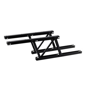Support de table basse en forme de Z, hauteur réglable, longueur 380 mm, acier laminé à froid, quincaillerie fonctionnelle peu encombrante - Product Image 3