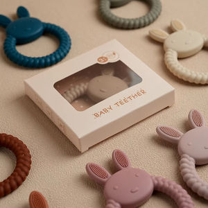 X-BT005 Brosse à dents en silicone pour nouveau-né non toxique, jouet <span class=keywords><strong>de</strong></span> <span class=keywords><strong>dentition</strong></span> pour lapin, ensemble <span class=keywords><strong>de</strong></span> jouets <span class=keywords><strong>de</strong></span> <span class=keywords><strong>dentition</strong></span> pour bébés, anneaux <span class=keywords><strong>de</strong></span> <span class=keywords><strong>dentition</strong></span> pour nourrissons - Product Image 2