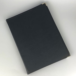 Taille A4 8 pages 16 vue couverture de menu support de menu d'hôtel de haute qualité couverture de menu de bordure en cuir PU - Product Image 1