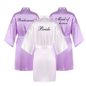 Robes en satin de soie personnalisées, pour <span class=keywords><strong>demoiselle</strong></span> <span class=keywords><strong>d</strong></span>'<span class=keywords><strong>honneur</strong></span>/mariage, couleur rose, - Product Image 5