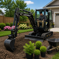 PENGIRIMAN GRATIS Infront Excavator Mini Kecil CE/EPA/EURO 5 0.8T 1.2T 1.8T Mesin Kubota Excavator Mini Penggali Kecil