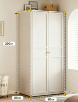Armoire de chambre autoportante en métal massif, moderne et écologique, avec étagères renforcées pour appartement