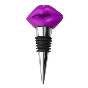 Purple Lip <b>Wine</b> <b>Stopper</b> Aluminum Alloy Silver Color Bottle Seal For Red <b>Wine</b> Bottles - Product Image 1