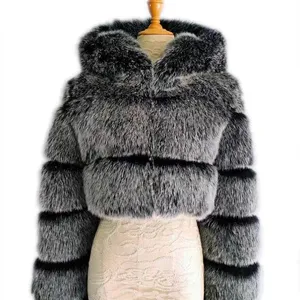 2021 hot selling cheap winter warm faux fox raccoon Women's fur coat wholesale