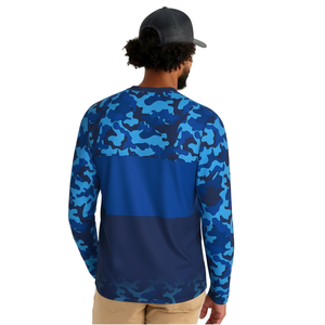 Sweat à capuche <span class=keywords><strong>de</strong></span> pêche moderne et minimaliste, bleu glace, en tissu technique imperméable, respirant, UPF 50+, décontracté, performant, anti-bactérien - Product Image 2