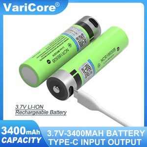 Varicore 3,7 В NCR18650B 3400 мАч литиевая аккумуляторная батарея TYPE-C зарядки для дома пульт дистанционного управления фонарик батареи - Product Image 2