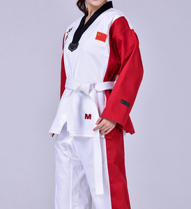Trang Phục Võ Thuật Biểu Tượng Tùy Chỉnh Đồng Phục Taekwondo TKD Màu Xanh Đỏ Taekwondo <span class=keywords><strong>Dobok</strong></span> - Product Image 1