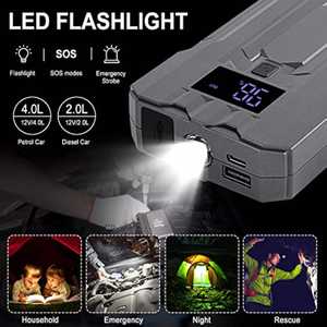 Sheng Yi S303, Garantía de 1 Año sin Preocupaciones, Corriente Máxima de 4000A, 12v, Batería de Litio Recargable Multifunción de Alta Potencia para Automóvil - Product Image 4