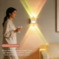 Lampe LED USB à détecteur de mouvement, rechargeable, pour cuisine, chambre, escalier, couloir, armoire, placard, lumières nocturnes