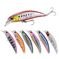 Mini leurres de pêche méné 60s 6.5g Ryuki artificiel basse nageur évier matériel de pêche crochets truite manivelle appât dur