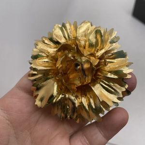 Broche Fleur <span class=keywords><strong>de</strong></span> Œillet Artificiel Préservé Coréen en Promotion, Tête <span class=keywords><strong>de</strong></span> Fleur d'Œillet en Feuille d'Or - Product Image 2